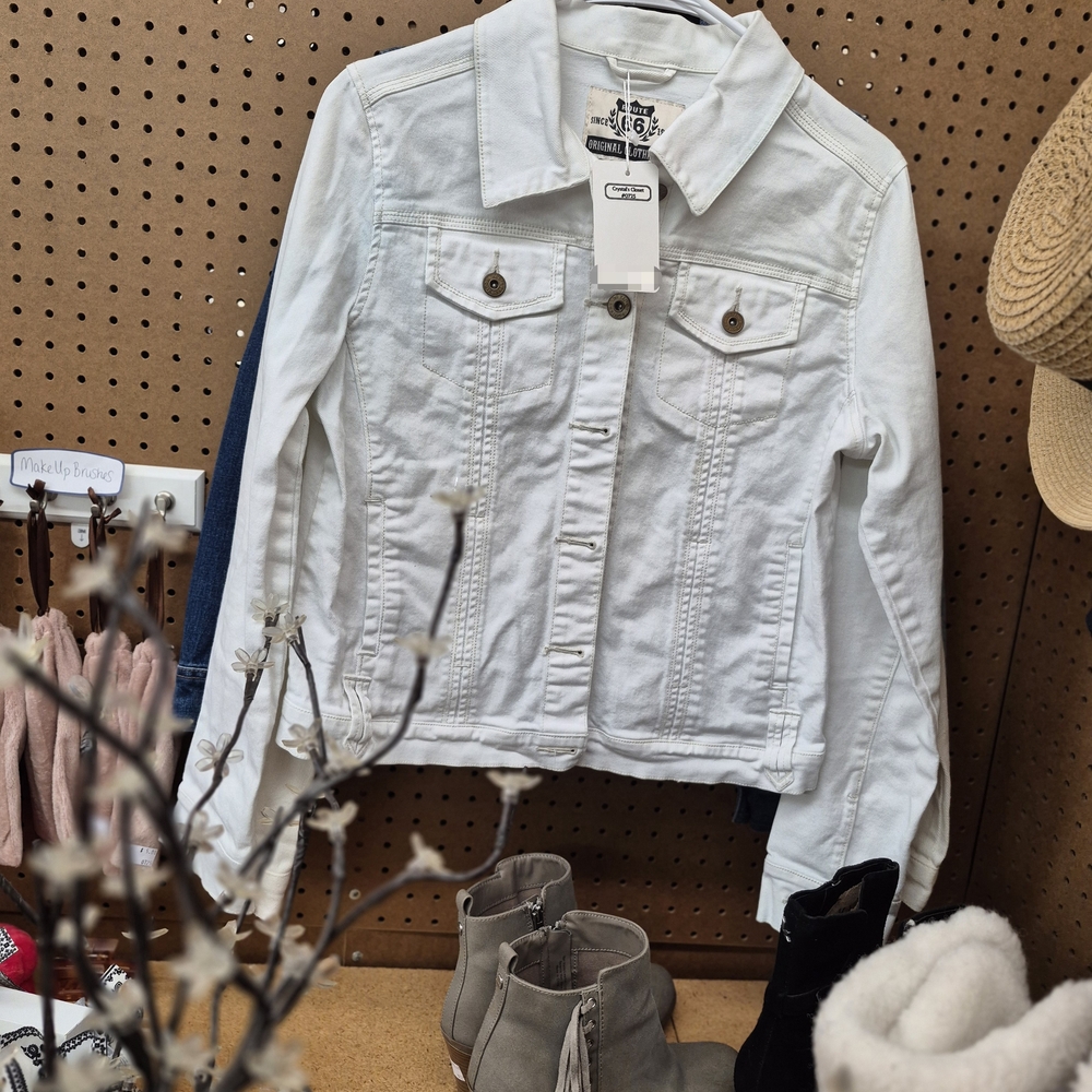 Women's White Denim Jacket